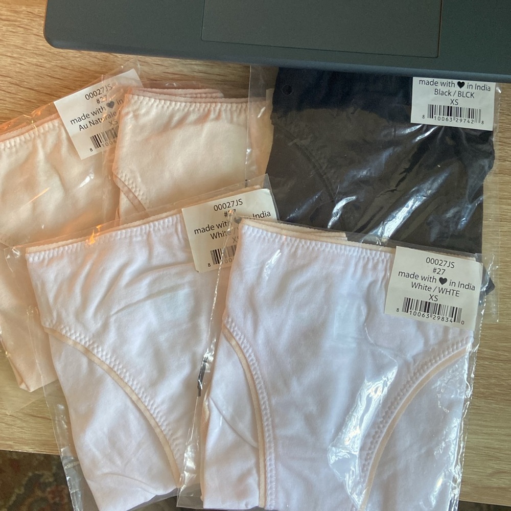 NEW never opened 5 pairs organic cotton panty